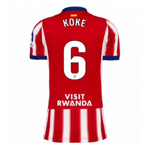 Stroje piłkarskie Atletico Madrid Koke #6 Koszulka Podstawowej dla damskie 2026-27 Krótki Rękaw